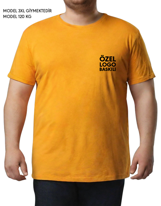 Büyük Beden Tişört - Sarı (Özelleştirilebilir)
