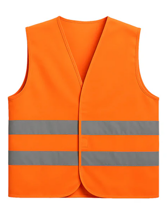 Turuncu  İkaz Yeleği - Reflektörlü (Fosforlu)