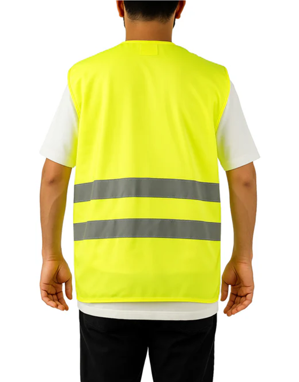 Sarı - Yeşil Reflektörlü İkaz Yeleği - Güvenlik Yeleği Fosforlu