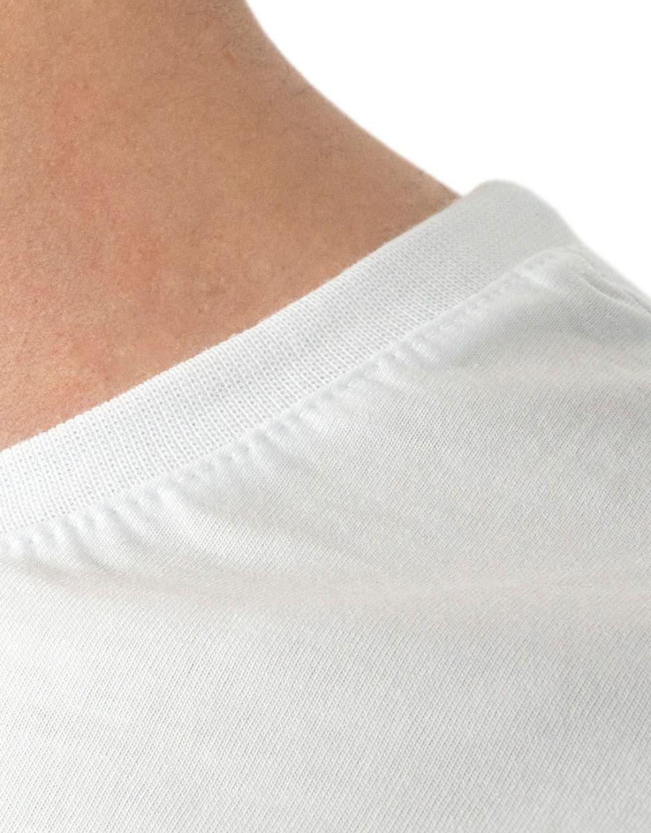 Oversize Bisiklet Yaka Baskısız Tişört Beyaz - istetisort.com