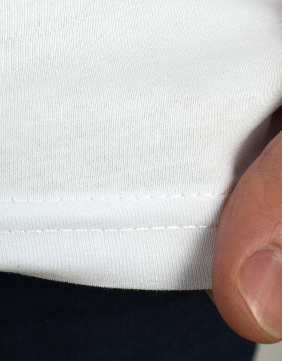 Oversize Bisiklet Yaka Baskısız Tişört Beyaz - istetisort.com