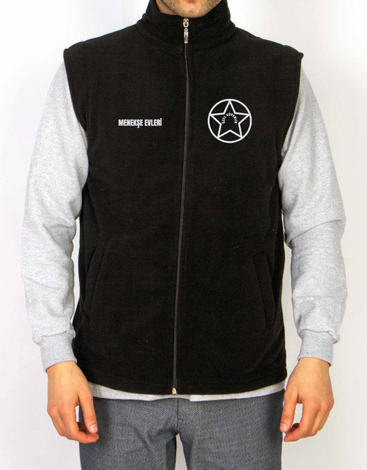 Nakış Baskılı Polar - Yelek - Menekşe Evleri - istetisort.com