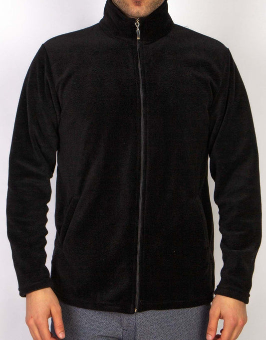 Fermuarlı Kışlık Polar - Siyah - istetisort.com