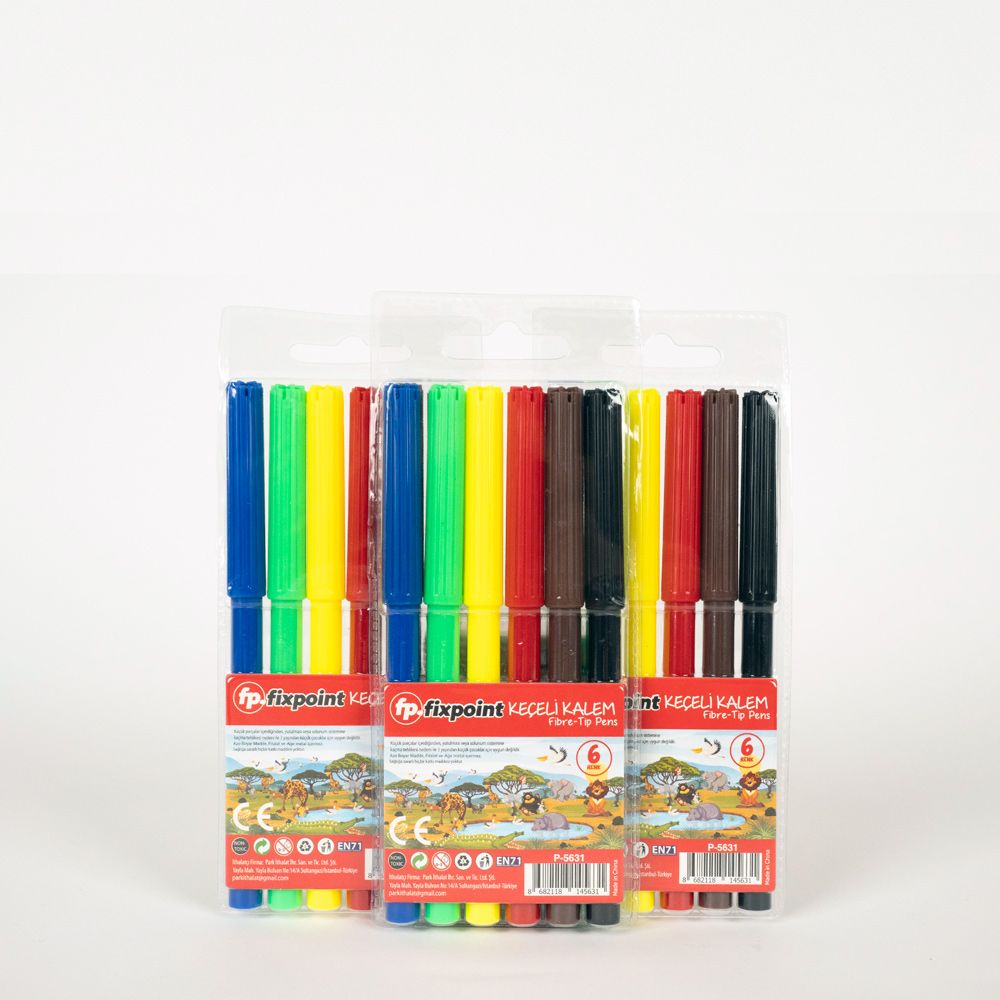 Red Apple / Fixpoint Keçeli Kalem 6'lı Pvc