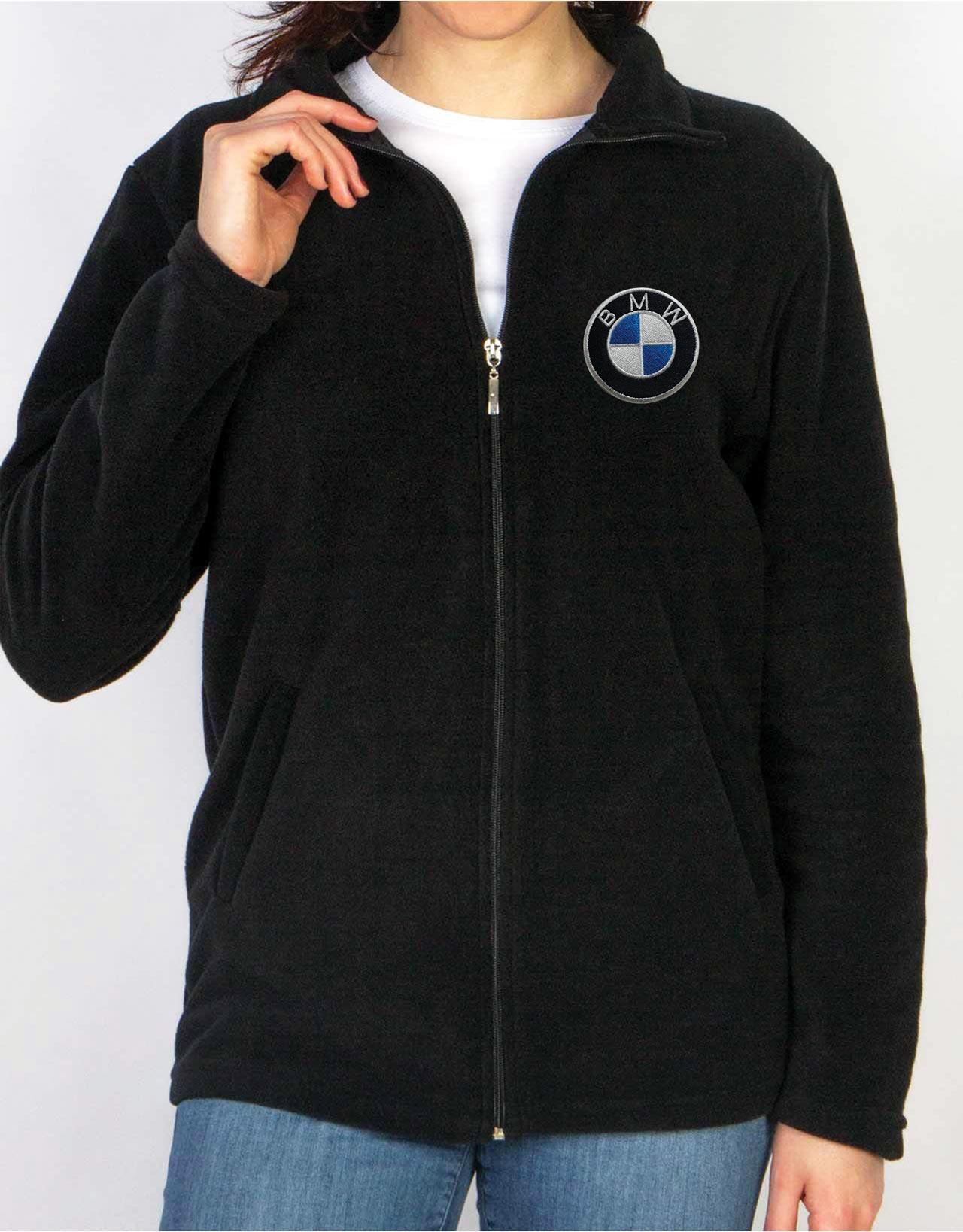 Nakış Baskılı Fermuarlı Polar - Siyah - istetisort.com