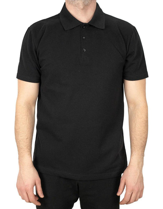 Polo Yaka Tişört Siyah - istetisort.com