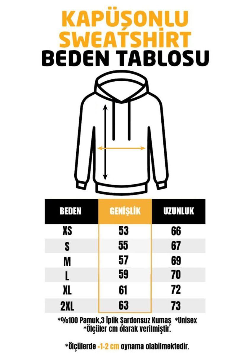 Reglan Gövde Kapüşonlu Sweatshirt Gri - 3 İplik, Şardonsuz - istetisort.com