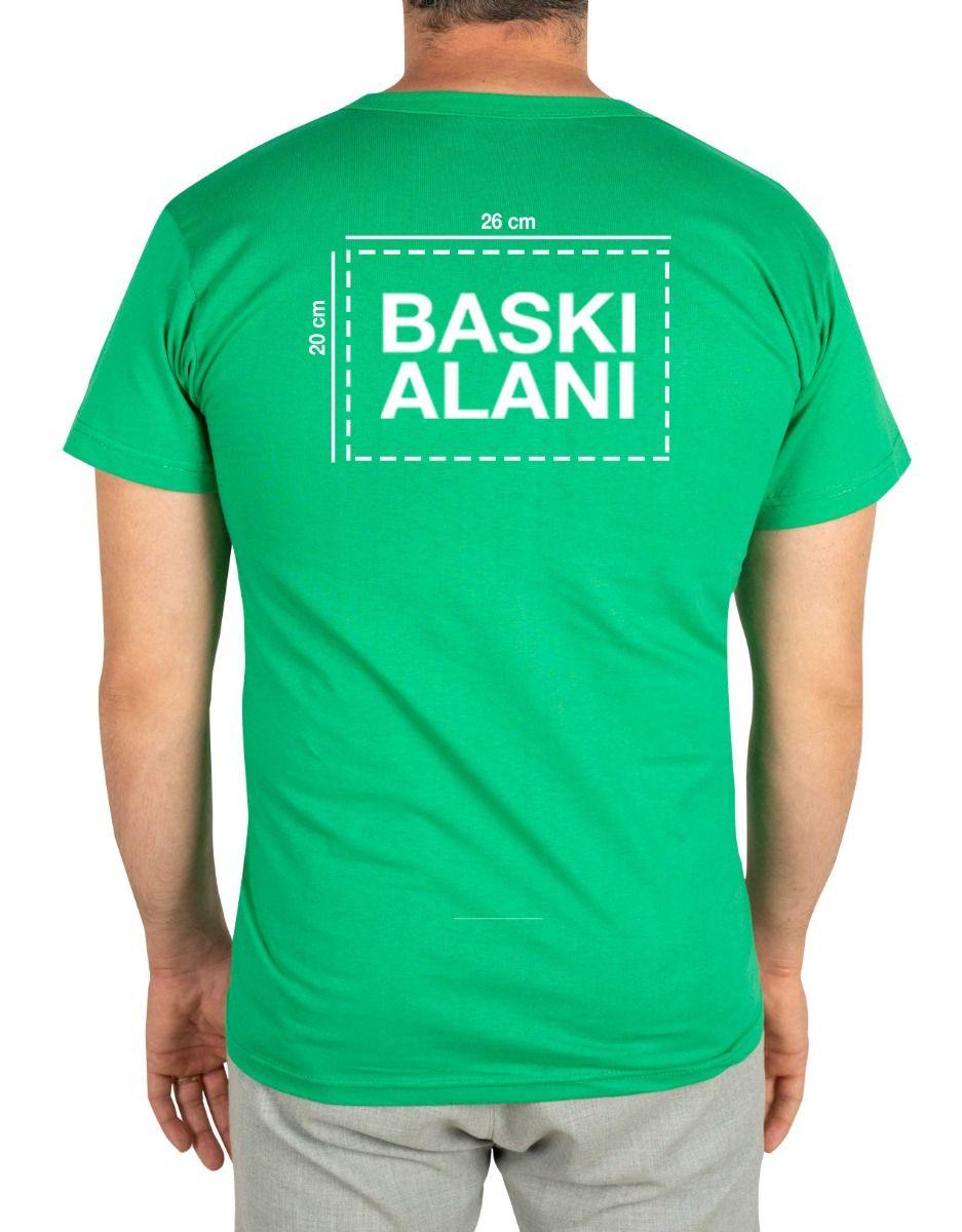 Baskılı Promosyon Tişört Yeşil Renk - istetisort.com