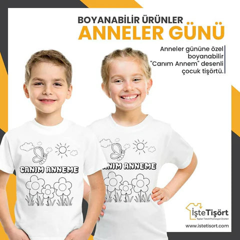 Anneler Günü Boyanabilir Tişörtler