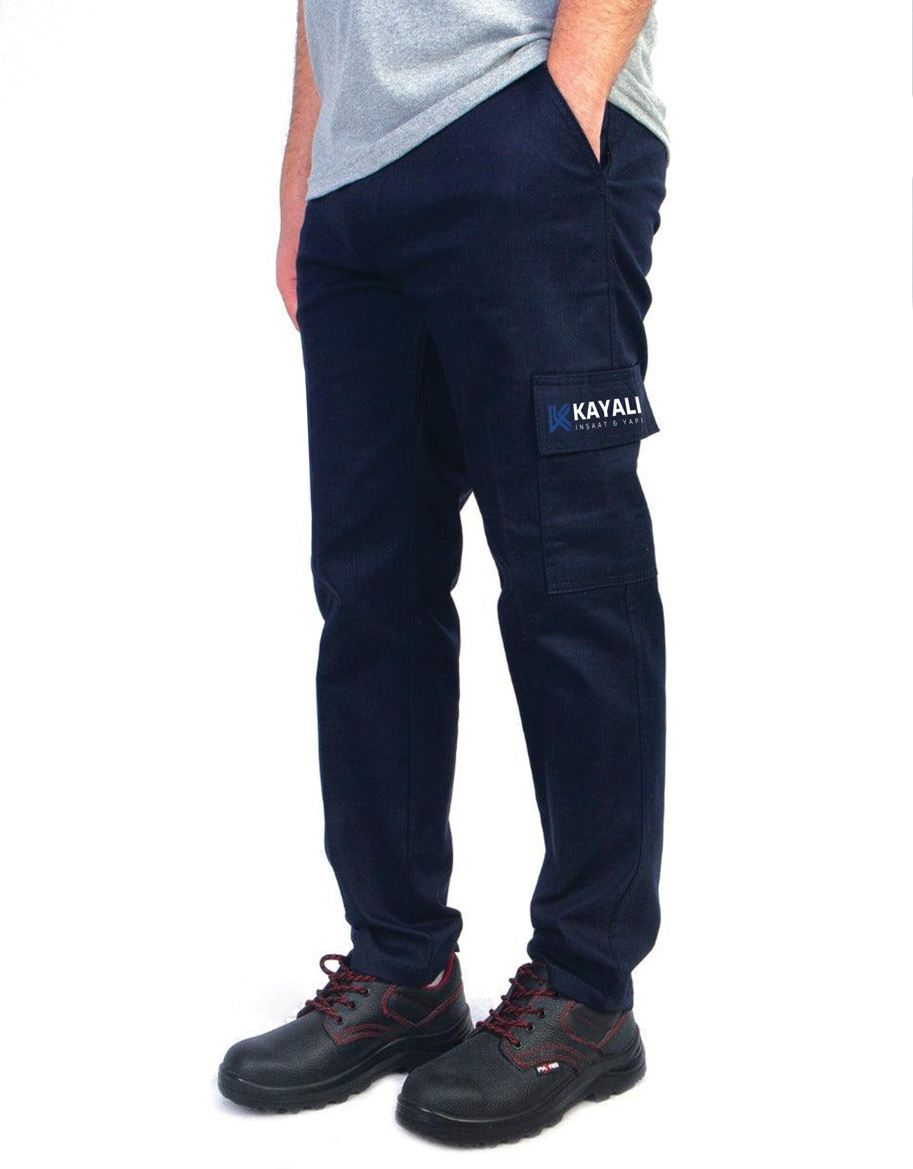 Baskılı İş Pantolonu Kargo Cepli - Lacivert (Özelleştirilebilir)