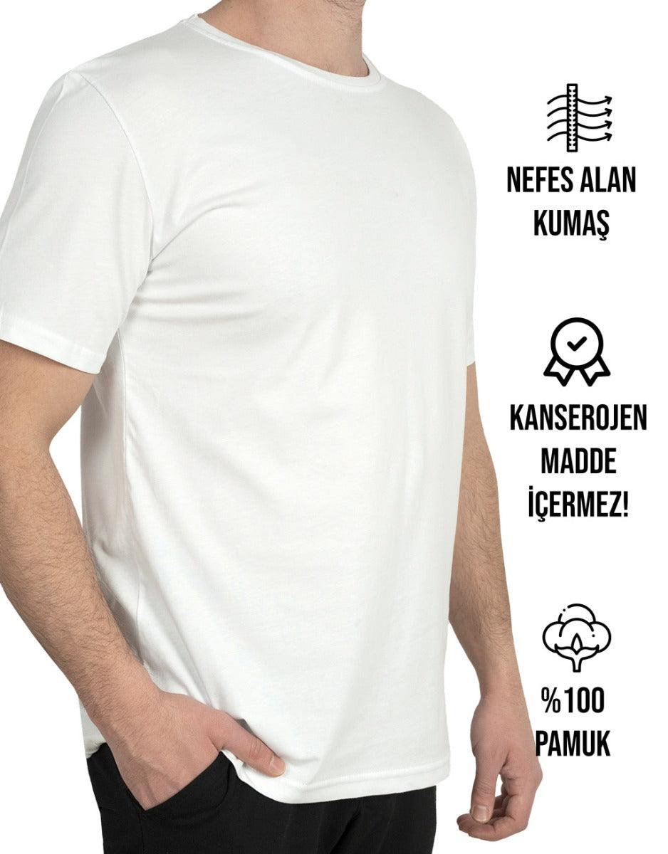 Basic T-shirt Beyaz - Baskılı - istetisort.com