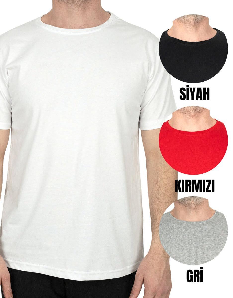 Basic T-shirt Beyaz - Baskılı - istetisort.com