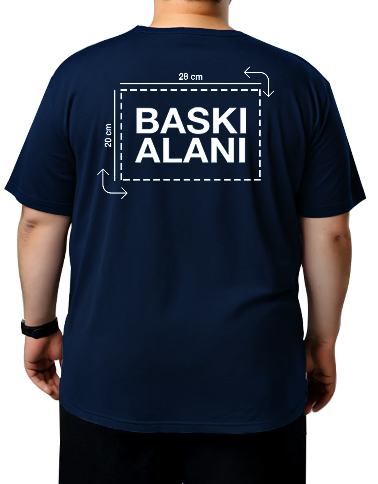 Büyük Beden Tişört -  Lacivert (Özelleştirilebilir)