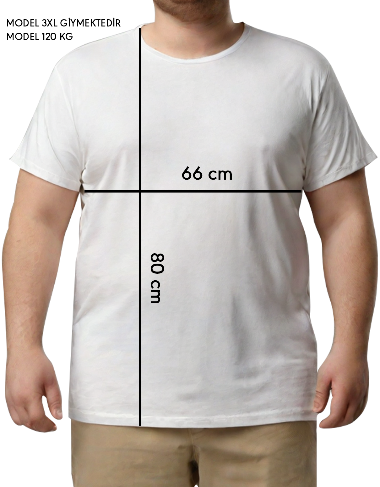 Büyük Beden T-shirt - Beyaz