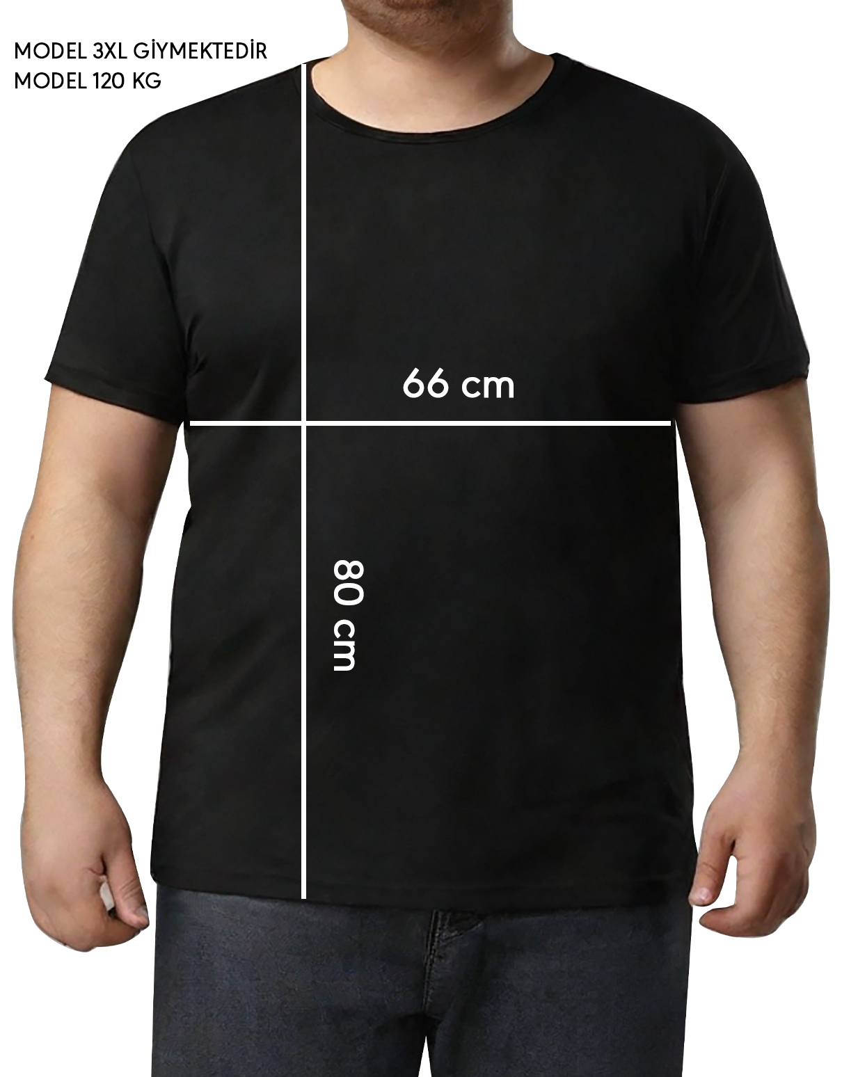Büyük Beden T-shirt - Siyah