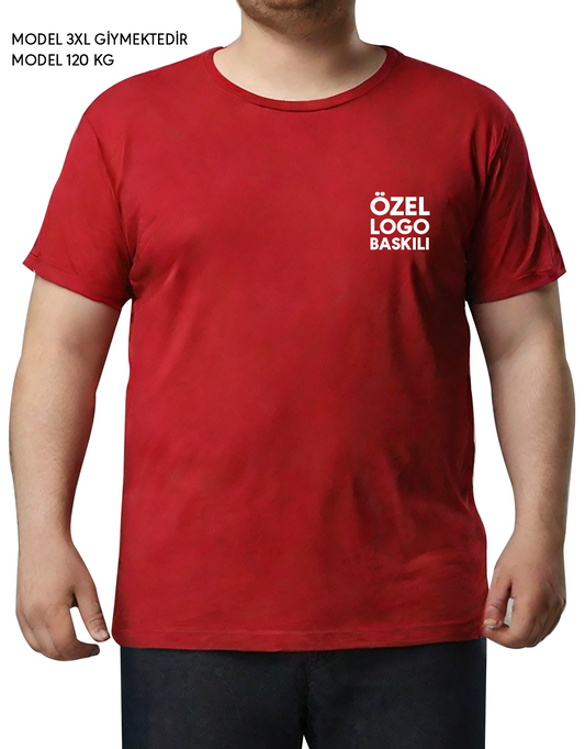 Büyük Beden Tişört - Kırmızı (Özelleştirilebilir)