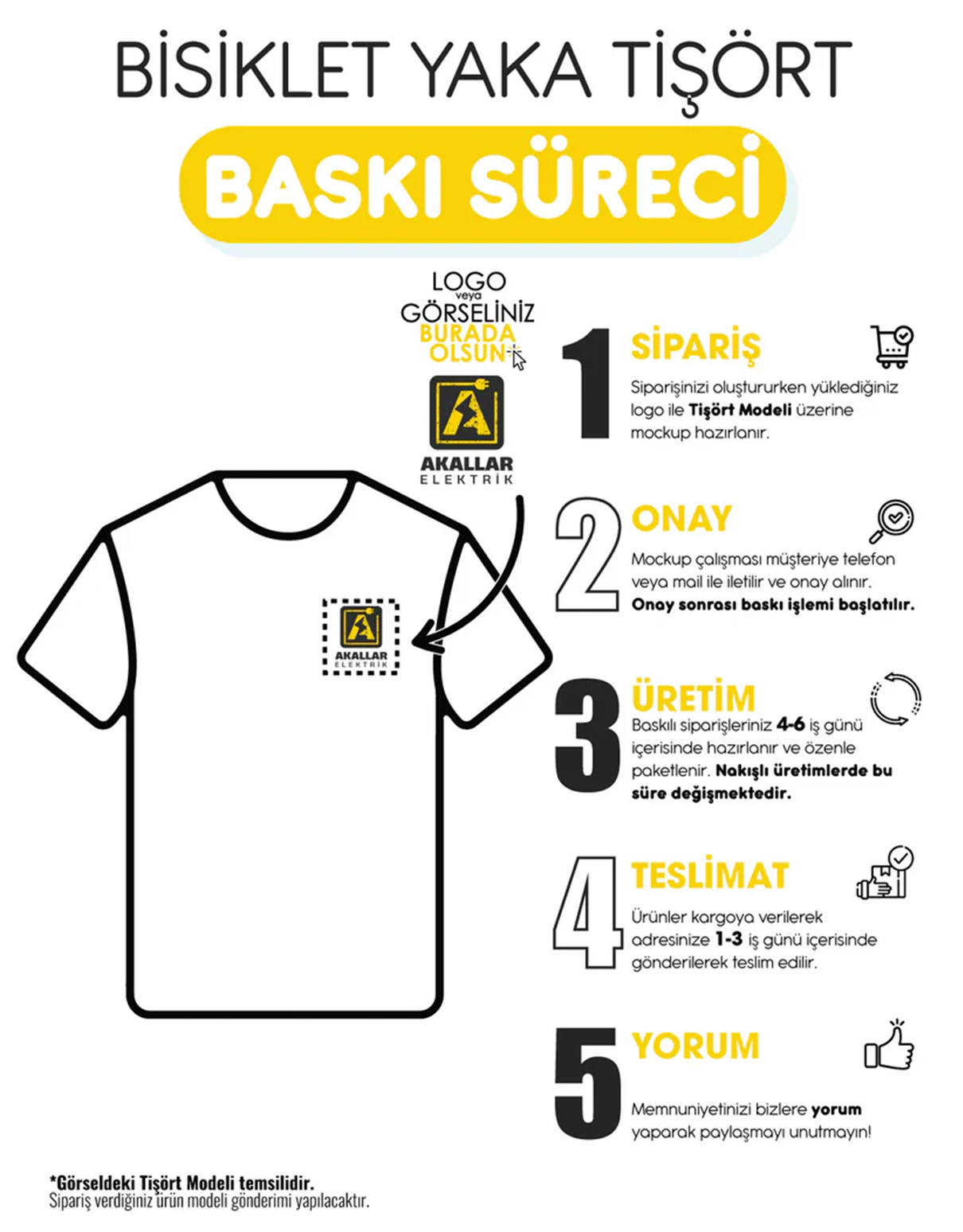 Büyük Beden T-shirt - Siyah (Özelleştirilebilir)
