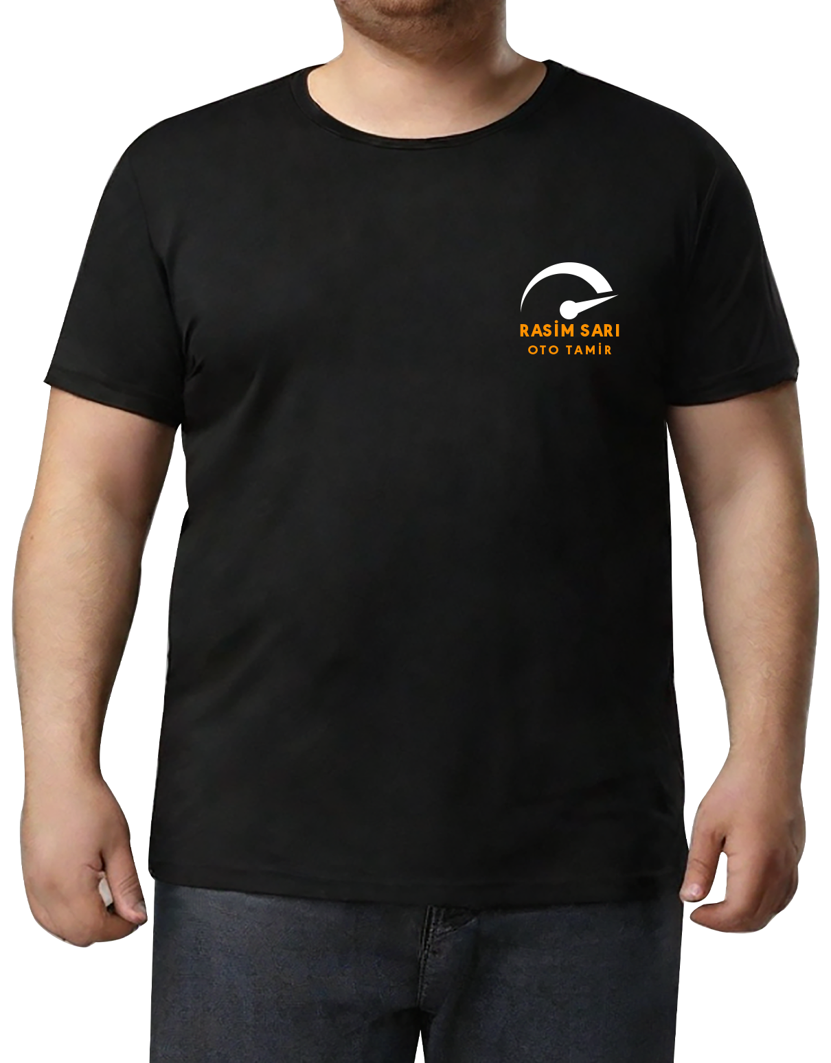 Büyük Beden T-shirt - Siyah (Özelleştirilebilir)
