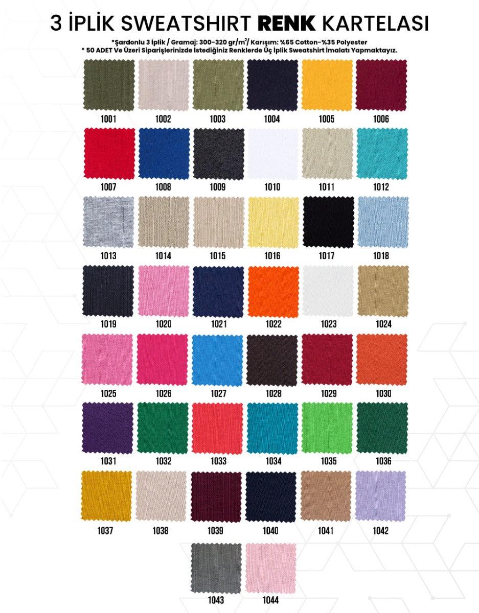 Baskılı Sweatshirt - 3 İplik, Şardonsuz (Özelleştirilebilir) - istetisort.com