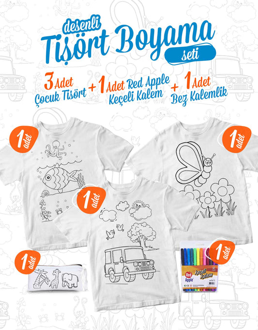 Desenli Tişört Boyama Seti - istetisort.com