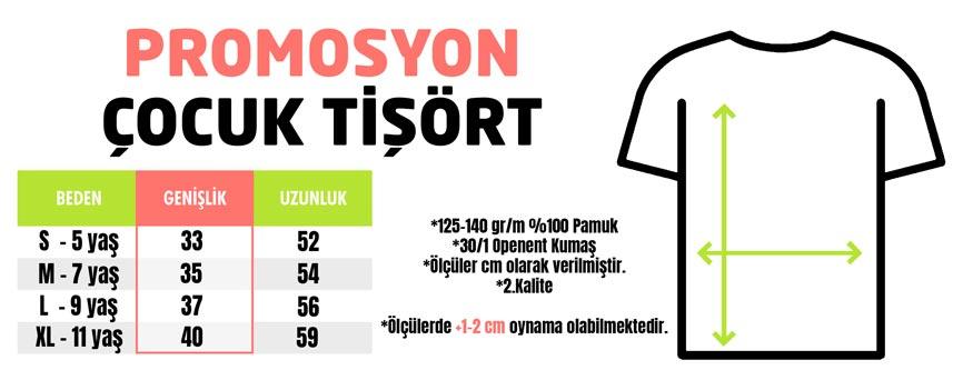 Dijital Baskılı Promosyon Çocuk Tişörtü - Beyaz - istetisort.com