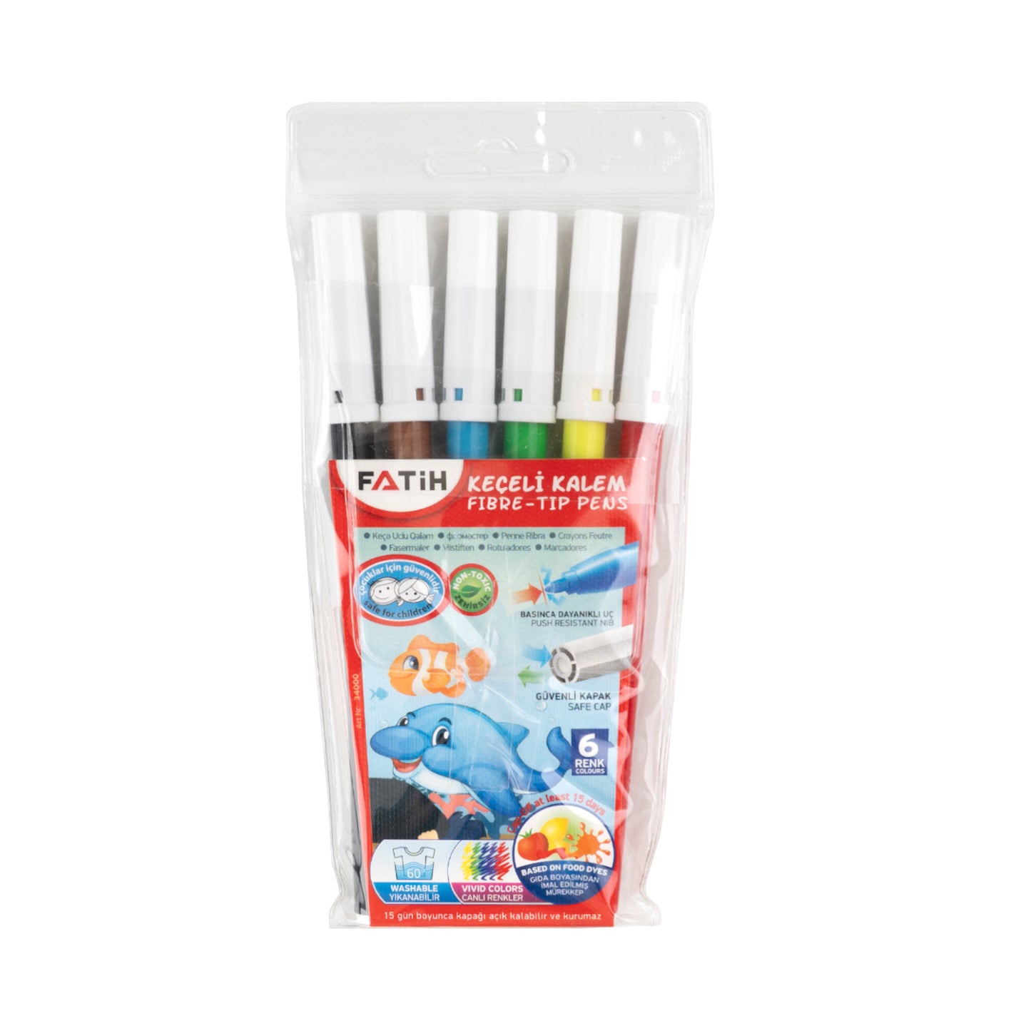 Fatih/ Keçeli Kalem 6'lı Pvc