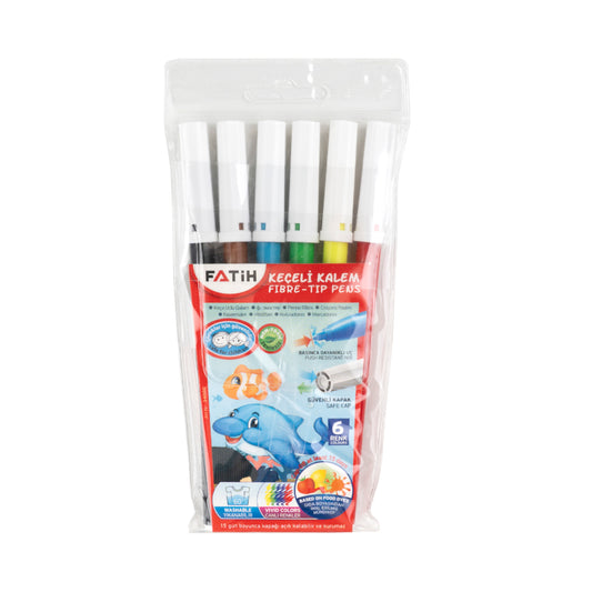 Fatih/ Keçeli Kalem 6'lı Pvc