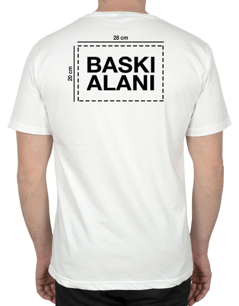 Basic T-shirt Beyaz - Baskılı - istetisort.com