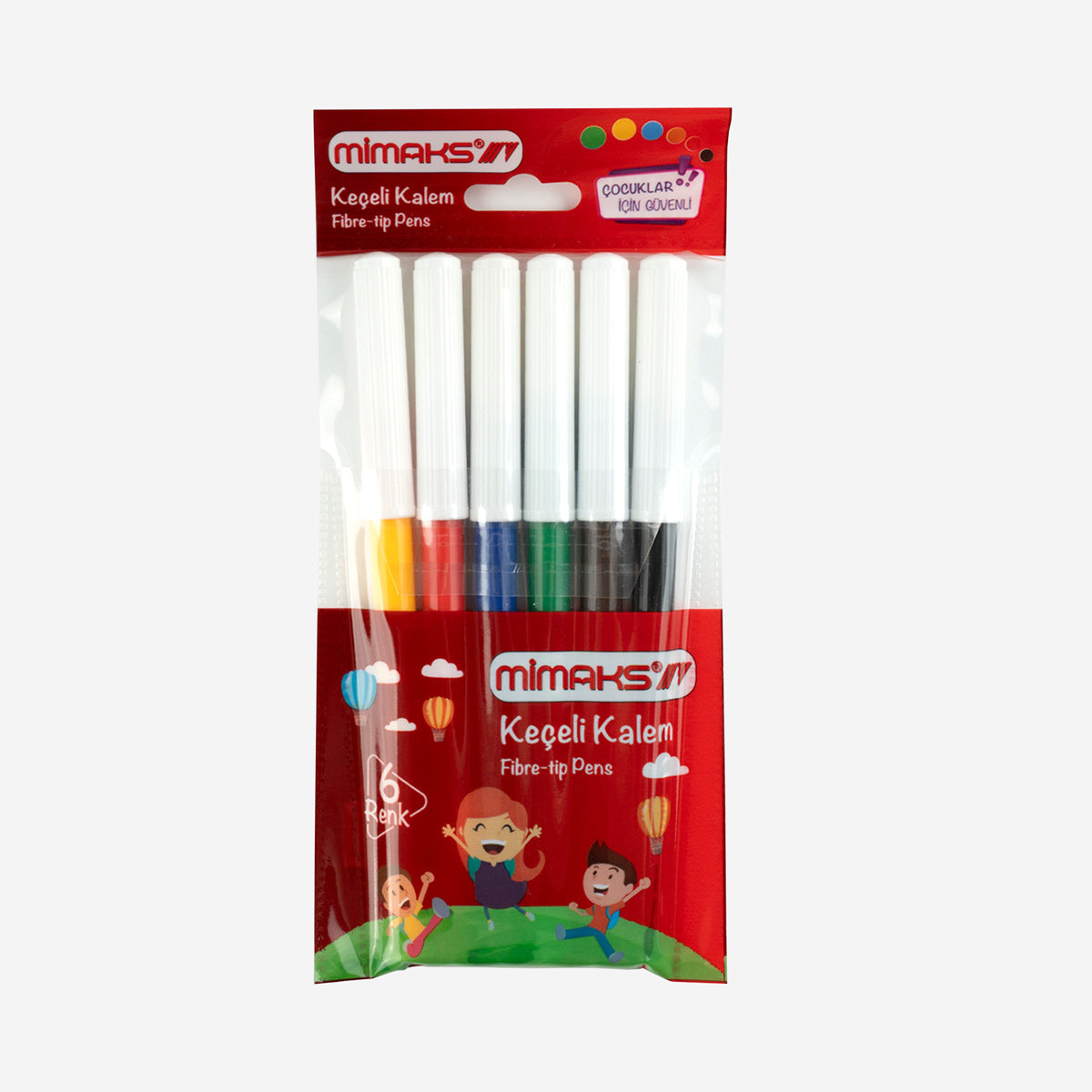 Mimaks / Keçeli Kalem 6'lı Pvc ön görünüm