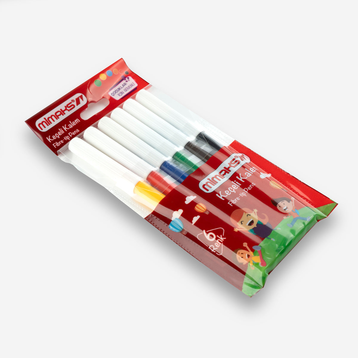 Mimaks / Keçeli Kalem 6'lı Pvc arka görünüm