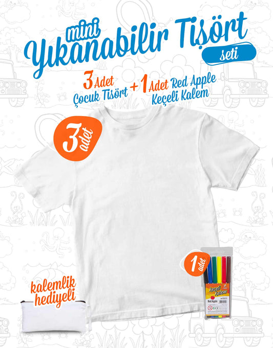 Mini Yıkanabilir Tişört Seti - istetisort.com