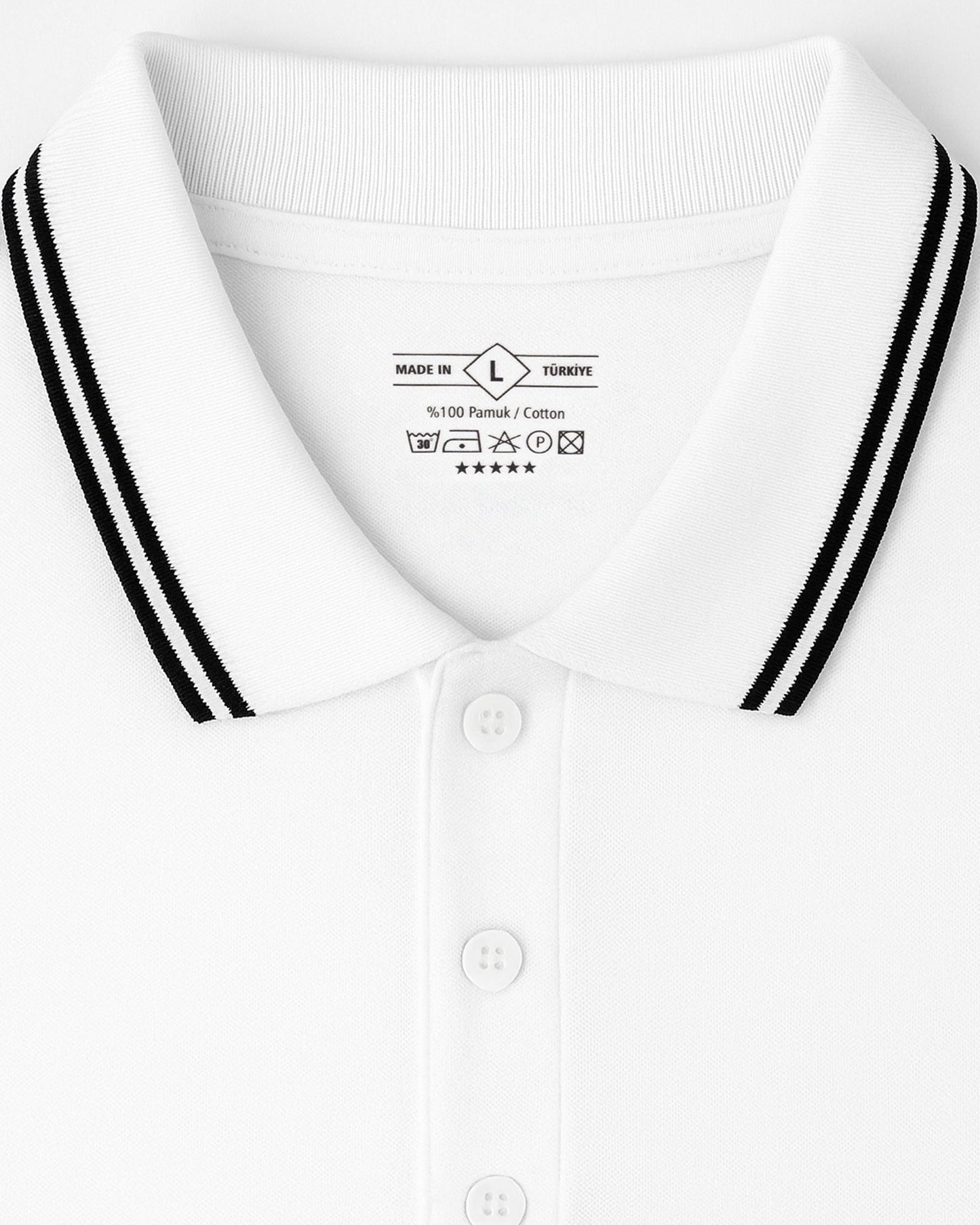 Premium Polo Yaka Tişört Beyaz
