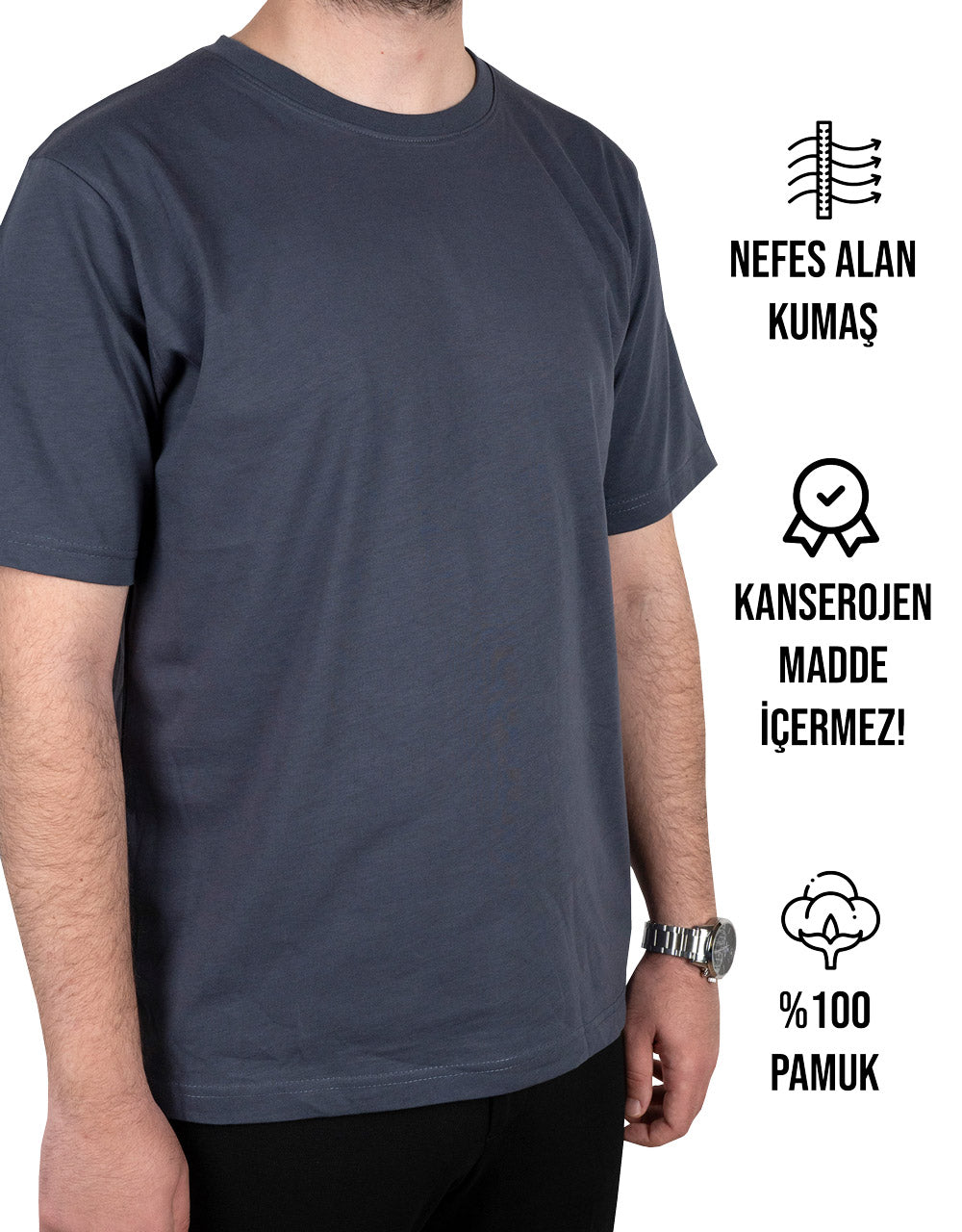 Premium Tişört Füme (Özelleştirilebilir)
