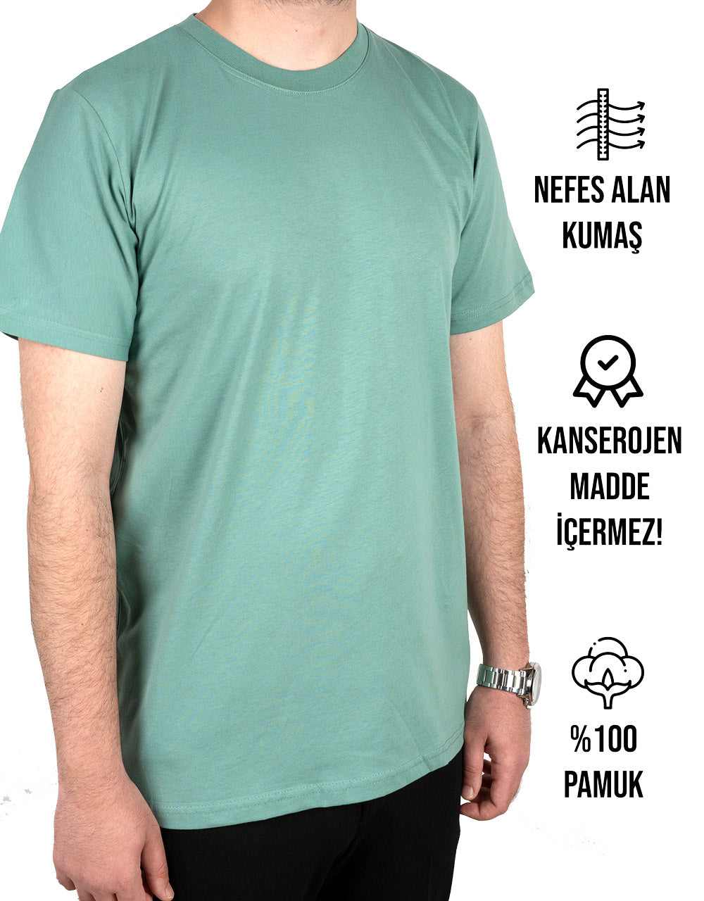 Premium Tişört Mint Yeşili (Özelleştirilebilir)