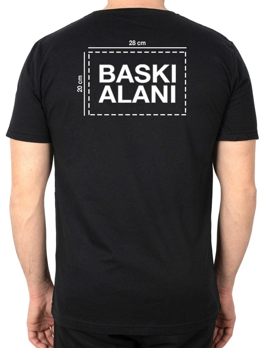 Basic T-shirt Siyah - Baskılı - istetisort.com