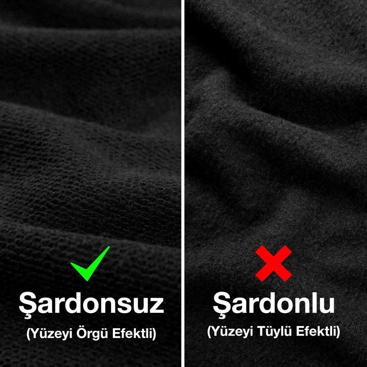 Reglan Kol Kapüşonlu Sweatshirt Gri - 3 İplik, Şardonsuz - istetisort.com