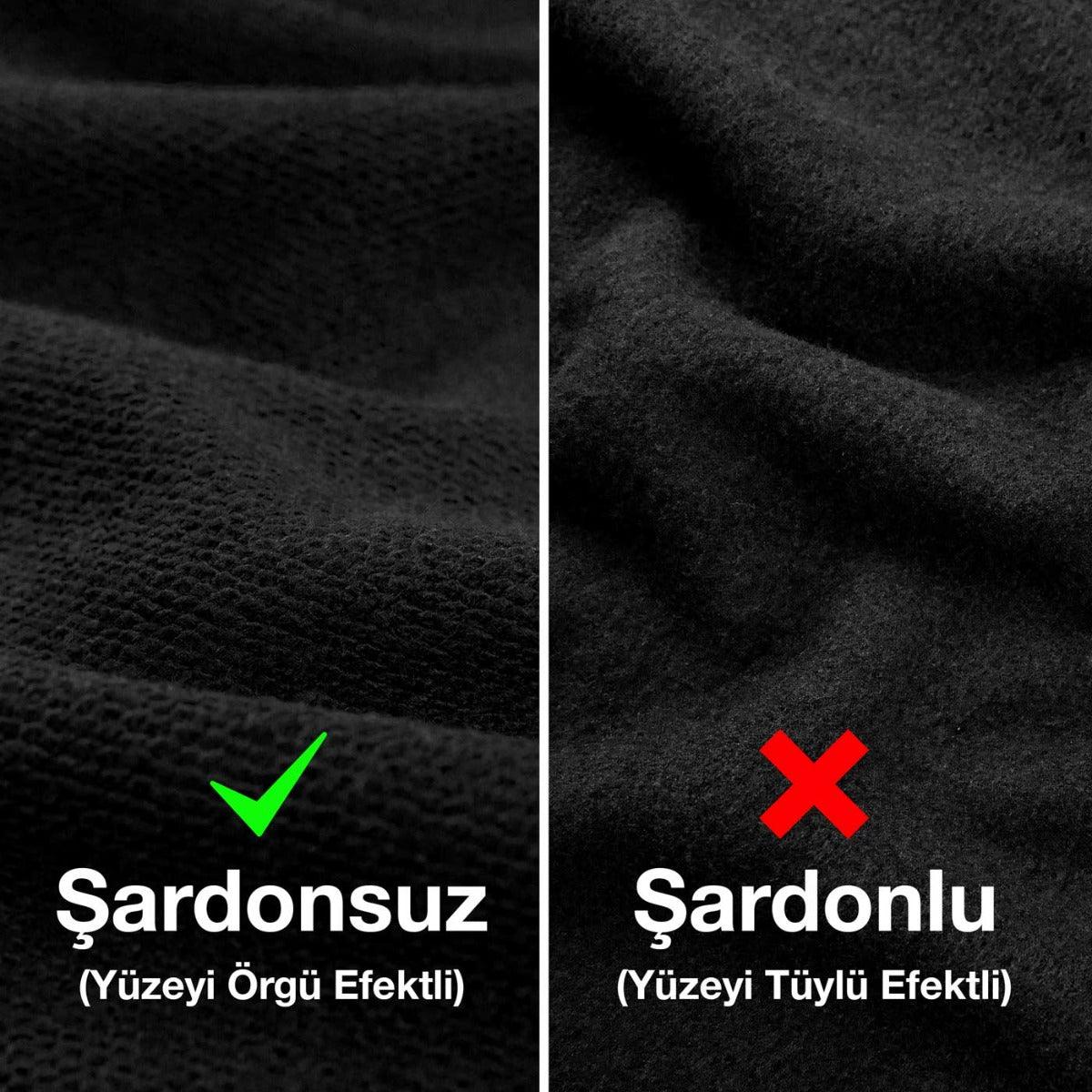 Baskılı Reglan Gövde Kapüşonlu Sweatshirt Hardal - 3 İplik Şardonsuz - istetisort.com