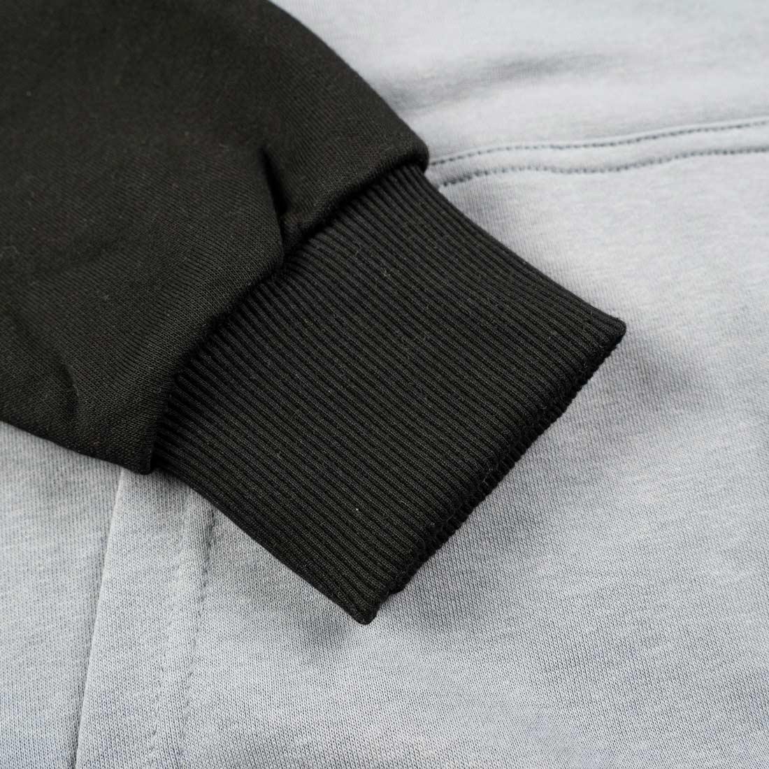 Baskılı Reglan Gövde Kapüşonlu Sweatshirt Gri - 3 İplik Şardonsuz - istetisort.com