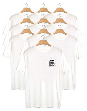 Firmalara Özel Promosyon Beyaz Yuvarlak Yaka Tişört - 10 Adet
