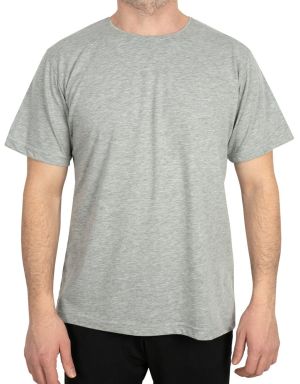Minimalist tarzda gri Basic kısa kollu tişört