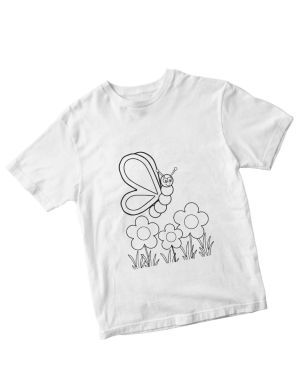 Paintable T-Shirt - Butterfly