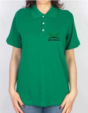 Polo Yaka Yeşil Tişört - İkra Koleji