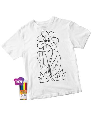 Sunflower Paintable T-Shirt - With Pen