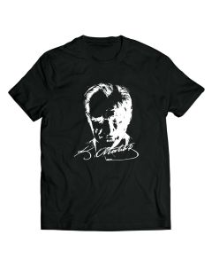 Atatürk Baskılı Siyah Tişört