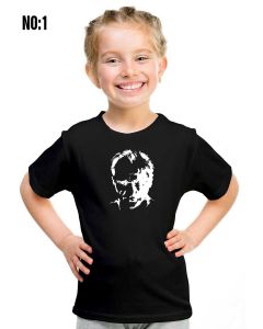 Dijital Baskılı Promosyon Çocuk Tişörtü - Siyah