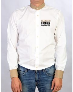 Shirt Judge Collar Long Sleeve - Embroidery Printed